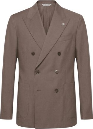 Manuel Ritz Trousers - male - Manuel Ritz - Blazers - Brown - XL - Jackets