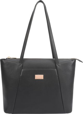 Paul Costelloe Womens Sahara Leather Shoulder Bag - Black - One Size