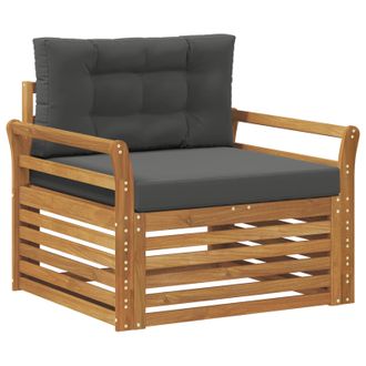 vidaXL Sof&aacute; De Exterior Madera De Acacia S&oacute;lida Y Poli&eacute;ster Vidaxl