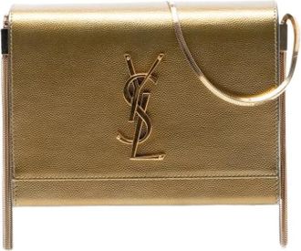 Saint Laurent Pre-owned Clutches, female, Yellow, Size: ONE SIZE Pre-owned Leather Crossbody Bag