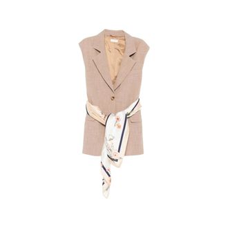 Liu Jo Blazers, female, Beige, Size: XS Navetta Gilet