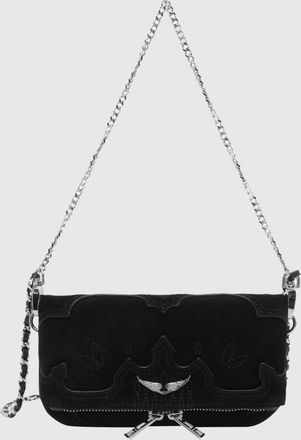 Zadig&Voltaire Mini borsa Rock in camoscio con ricami