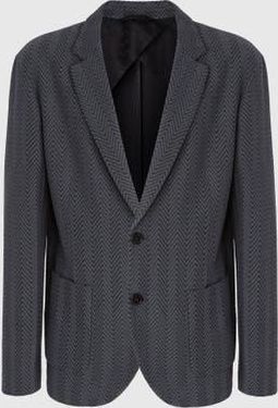 Missoni Single-breasted Jacket With Zigzag Pattern in Grey at Nordstrom, Size 54 It