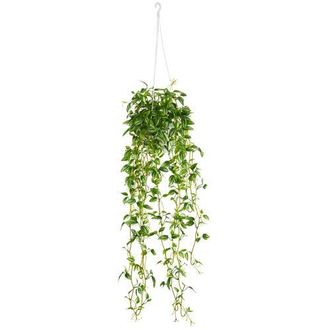 Nearly Natural Green Variegated Wandering Jew Hanging Basket Artificial Plant at Nordstrom