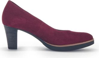Gabor Stijlvolle damespump van su&egrave;de - Dames - Pumps - Rood - 35 EU - Su&egrave;de - Schoenen