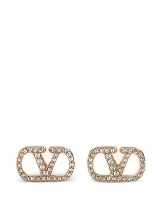 Valentino Garavani Golden VLogo Signature Stud Earrings