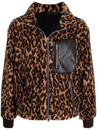 Amiri Bomberjack met luipaardprint - Bruin