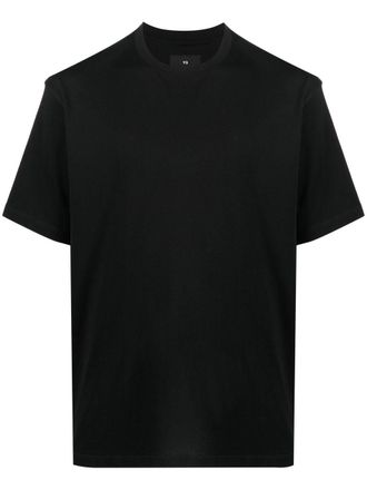 Yohji Yamamoto logo-print short-sleeved T-shirt - Black
