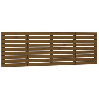 Berkfield Home Wall Headboard Honey Brown 206x3x63 cm Solid Wood Pine | Size: 206 x 3 x 63 cm