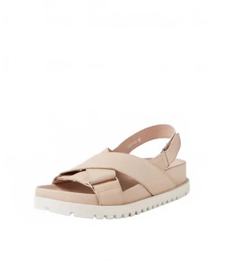Django & Juliette Womens Ubari Sandals In Nude Leather White Sole