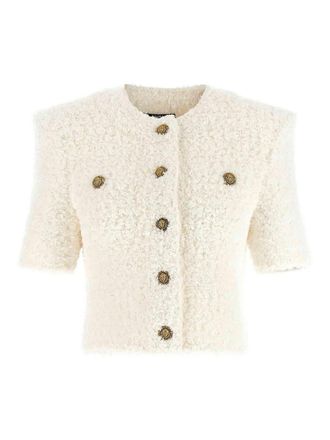 Balmain Cardigan Tweed Plumetis