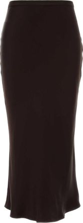 Anine Bing Chocolate Satin Bar Skirt