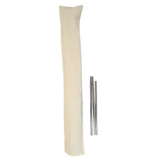 Hhg Funda De Protecci&oacute;n Para Sombrillas De Hasta 3 M, P. Ej. Casoria/c57/florida, Funda Con Cierre De Velcro, Poli&eacute;ster 240 G/m&sup2;, Crema