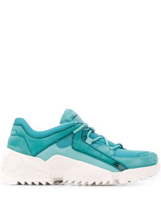 Ferragamo Skylar chunky-sole sneakers - women - Suede/Rubber/Fabric/Fabric - 4.5 - Blue
