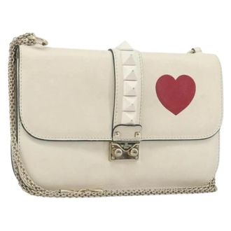 Valentino Pre-owned Vintage Schoudertas - Dames - Pre-owned - Wit - Maat: ONE Size Leer