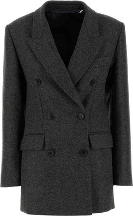 Isabel Marant Isabel Marant, Double-Breasted Coats, female, Gray, Size: XS Isidora Coat