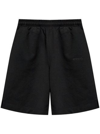 VETEMENTS logo-embroidered track shorts - Black