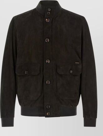 Moorer carlos bomber jacket front pockets collar