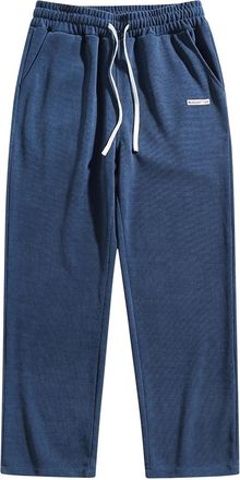Generic Mens Corduroy Jogger Pants Loose Fit Straight Leg Elasticated Cuffed Yoga Pants Relax Fit Drawstring Gym Running Sweatpants Activewear Trousers Casual