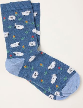 Fat Face FatFace Navy Sheep Socks
