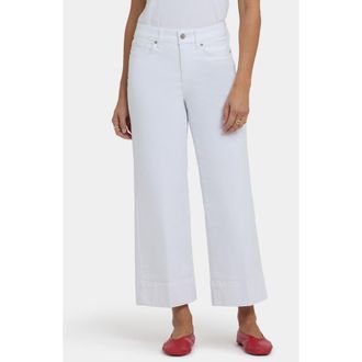 NYDJ Teresa High Waist Wide Leg Ankle Jeans in Optic White at Nordstrom, Size 18P
