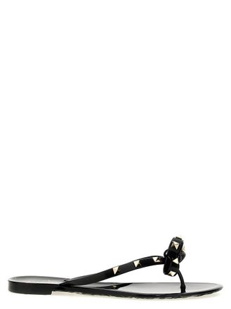 Valentino Garavani Black Rockstud Sandals