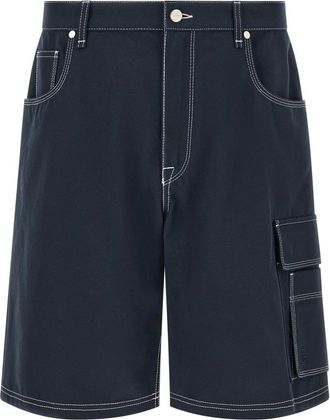 Fendi Bermuda shorts - Heren - Korte Broeken - Blauw - M - Katoen - Korte Broeken