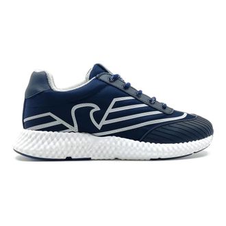 Emporio Armani Flats - Heren - Sneakers - Blauw - 38 EU - Nylon - Schoenen