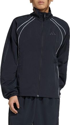 adidas Iconic 3-Stripes Logo Windbreaker in Black at Nordstrom Rack, Size X-Large