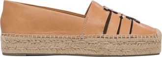 Tory Burch Tory Burch Womens Beige Rubber Espadrilles - Tan Leather - Size EU 41