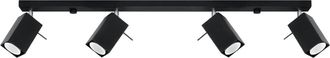 Sollux Lighting Design Deckenlampe Merida 4-Flammig (linear), Schwarz