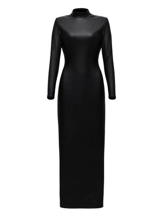 Lika Maxi-jurk met open rug en veters - Zwart