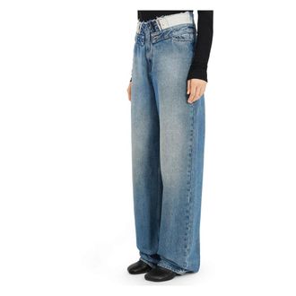Maison Margiela Straight Jeans, female, Blue, Size: W27 5 Pockets Pants