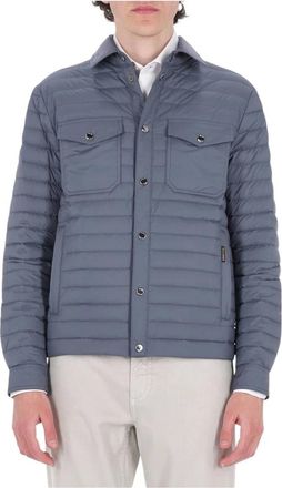 Moorer Acqua Padded Overshirt - Heren - Winterjassen - Blauw - XL - Denim - Jassen