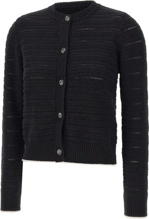 Marella Note Wollen Cardigan - Dames - Vesten - Zwart - M - Wol - Truien & Vesten