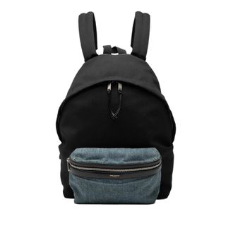 Saint Laurent Pre-owned Womens Nylon And Denim Classic Hunting Backpack - Black Textile - One Size