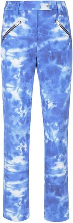 Bally cloud-print straight-leg trousers - women - Elastane/Polyester - 38 - Blue