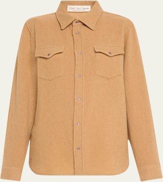 God's True Cashmere Cashmere Button-Front Shirt