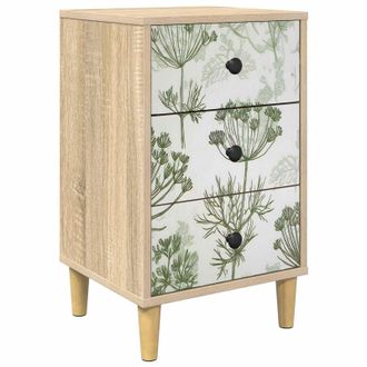 vidaXL Mesa De Noche Gotha Roble Sonoma 36 X 33 X 60 Cm Vidaxl