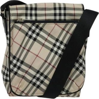 Burberry Pre-owned Cross Body Bags, female, Beige, Size: ONE SIZE Pre-owned Nylon Shoulder Bag
