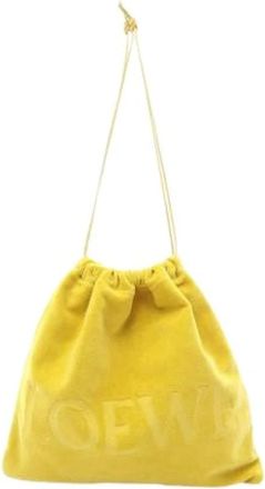 Loewe Pre-owned Shoulder Bag - Dames - Vintage Schoudertas - Geel - ONE Size - Katoen - Vintage