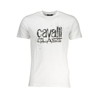 Cavalli Bianco Katoenen Heren T-Shirt