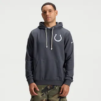 Nike Indianapolis Colts Rivalries Collection Sideline Nike Mens Dri-FIT NFL Pullover Hoodie in Grey | 03AZ06F98-WY6