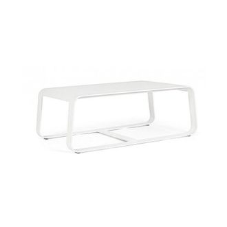 Hellin Hellin - Mesa De Centro Para Exterior En Aluminio Blanco Merrigan 105x62x H38 Cm