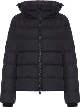 Herno Chamonix Nylon Jas met Hoge Hals - Dames - Winterjassen - Zwart - M - Nylon - Jassen
