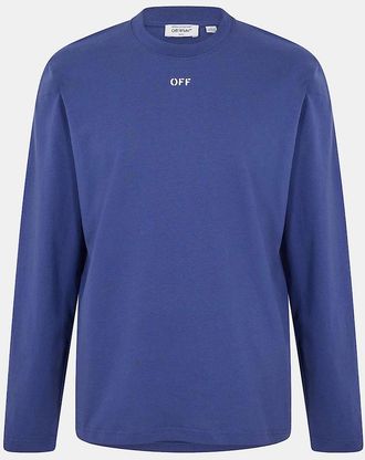 Off-white Mens Stmp Skate Ls T - Blue - Size: 42