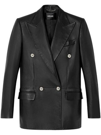 Versace leather blazer - Black