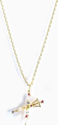 Girls Crew Flutterfly Initial Necklace in Gold at Nordstrom