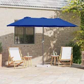 vidaXL Parasol De Jard&iacute;n Azul 370 X 197 X 239 Cm Vidaxl