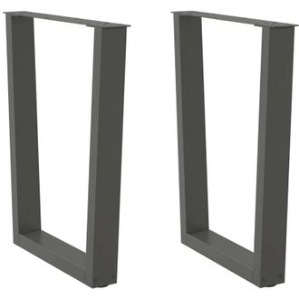 vidaXL Vidaxl - Patas Para Mesa De Comedor En Forma De V (2 Unidades), Antracita, 70 X (72-73,3) Cm, Acero